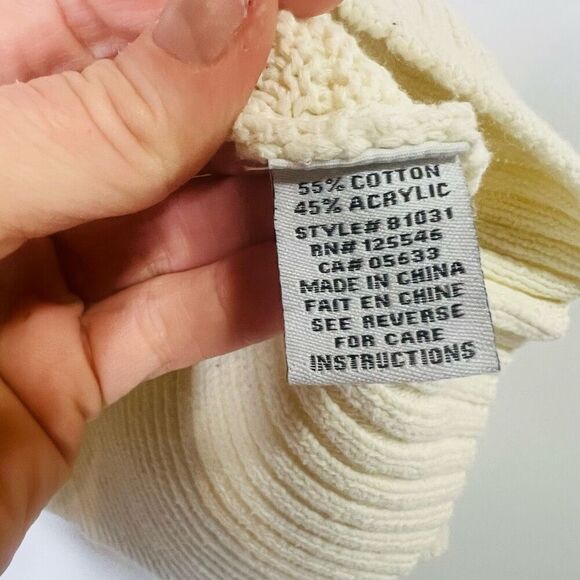 Habitat Cream Ivory Sweater Wide Sleeves Sz Large - Picture 5 of 8